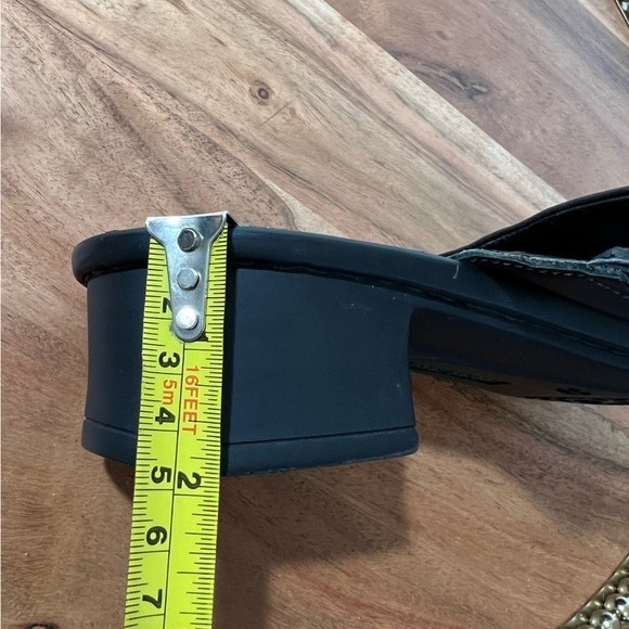 Josef Seibel Black Leather Block Heel Sandal Sz 39 - Picture 12 of 12